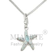 Wholesale Synthetic, AquaMarine, Silver Plated, Women, Sterling Silver, Chain Pendant