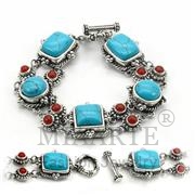 Wholesale Semi-Precious, Turquoise, Antique Tone, Women, Sterling Silver, Bracelet
