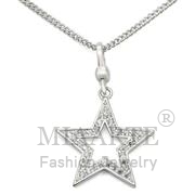 Wholesale AAA Grade CZ, Clear, Silver Plated, Women, Sterling Silver, Chain Pendant