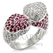 Wholesale Synthetic, Ruby, Rhodium, Women, Brass, Ring