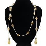 Wholesale Synthetic, Topaz, Gold, Women, White Metal, Necklace