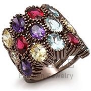 Wholesale Synthetic, MultiColor, Chocolate Gold, Women, Brass, Ring