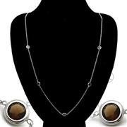 Wholesale Synthetic, Brown, Imitation Rhodium, Women, Brass, Necklace