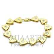 Wholesale AAA Grade CZ, Clear, Mat Gold & Gold, Women, Brass, Bracelet