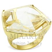 Wholesale Synthetic, Clear, Gold, Women, Brass, Ring
