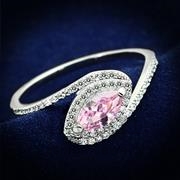 Wholesale AAA Grade CZ, Rose, Rhodium, Women, Sterling Silver, Ring