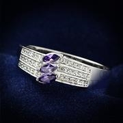 批发苏联钻，紫色，镀白，女，白铜，戒指
