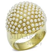 Wholesale Synthetic, White, Gold, Women, Brass, Ring