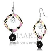 Wholesale AAA Grade CZ, Clear, Special Color, Women, Iron, Earrings
