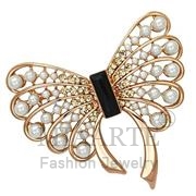 Wholesale Synthetic, Jet, Flash Rose Gold, Women, White Metal, Brooches