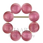 Wholesale Synthetic, Rose, Flash Gold, Women, White Metal, Brooches