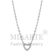 Wholesale AAA Grade CZ, Clear, Rhodium, Women, Brass, Necklace