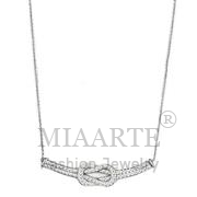 Wholesale Top Grade Crystal, Clear, Rhodium, Women, Brass, Necklace