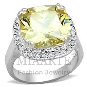 Wholesale AAA Grade CZ, CitrineYellow, Silver Plated, Women, Sterling Silver, Ring
