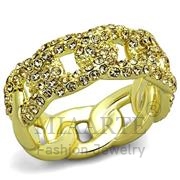 Wholesale Top Grade Crystal, Light Smoked, Gold, Women, Brass, Ring