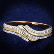 Wholesale AAA Grade CZ, Clear, RoseGold & Rhodium, Women, Sterling Silver, Ring