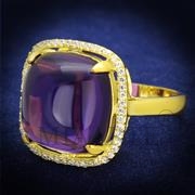Wholesale Synthetic, Amethyst, Gold, Women, Sterling Silver, Ring