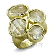 Wholesale Synthetic, Topaz, Gold & phll, Women, Brass, Ring