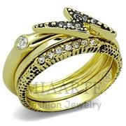 Wholesale Top Grade Crystal, Clear, Gold, Women, Brass, Ring