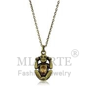 Wholesale Top Grade Crystal, CitrineYellow, Antique Copper, Women, Brass, Chain Pendant
