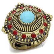 Wholesale Synthetic, Turquoise, Antique Copper, Women, Brass, Ring
