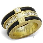Wholesale Top Grade Crystal, Clear, Gold & phll, Women, Brass, Ring