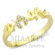 Wholesale Top Grade Crystal, Clear, Flash Gold, Women, Brass, Ring