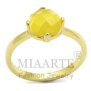 Wholesale Synthetic, Topaz, Flash Gold, Women, Brass, Ring