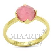 Wholesale Synthetic, Rose, Flash Gold, Women, Brass, Ring