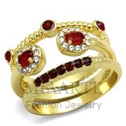 Wholesale Top Grade Crystal, Siam, Gold, Women, Brass, Ring
