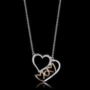 Wholesale AAA Grade CZ, Clear, RoseGold & Rhodium, Women, Sterling Silver, Necklace