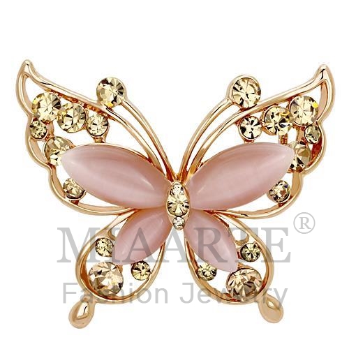 Brooches,White Metal,Flash Rose Gold,Synthetic,LightRose,CatEye