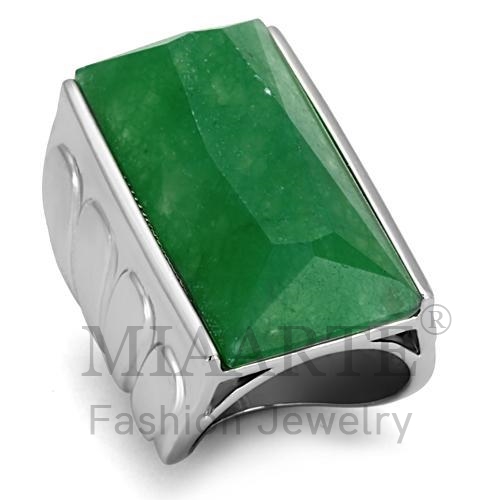 Ring,Brass,Rhodium,Synthetic,Emerald,Jade