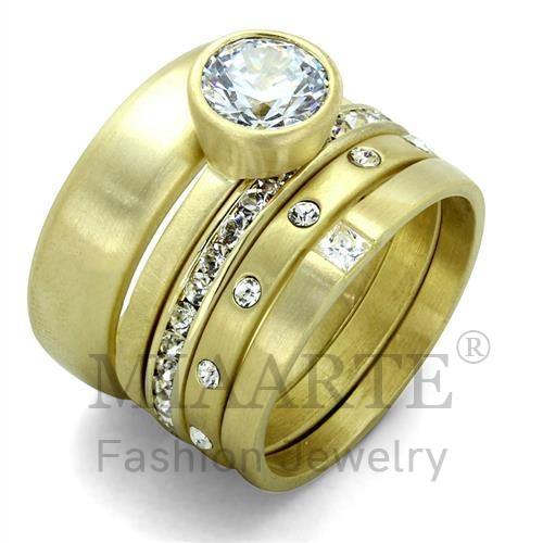 Ring,Brass,Gold & phll,AAA Grade CZ,Clear