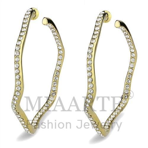 IP Gold(Ion Plating)Top Grade CrystalEarrings