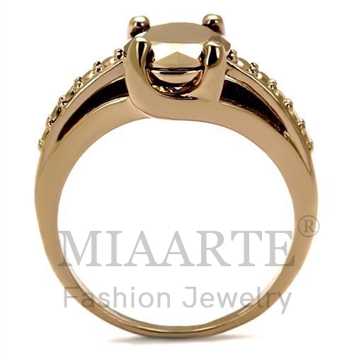 IP Rose Gold(Ion Plating)AAA Grade CZRing