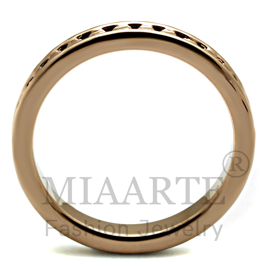 IP Rose Gold(Ion Plating)AAA Grade CZRing