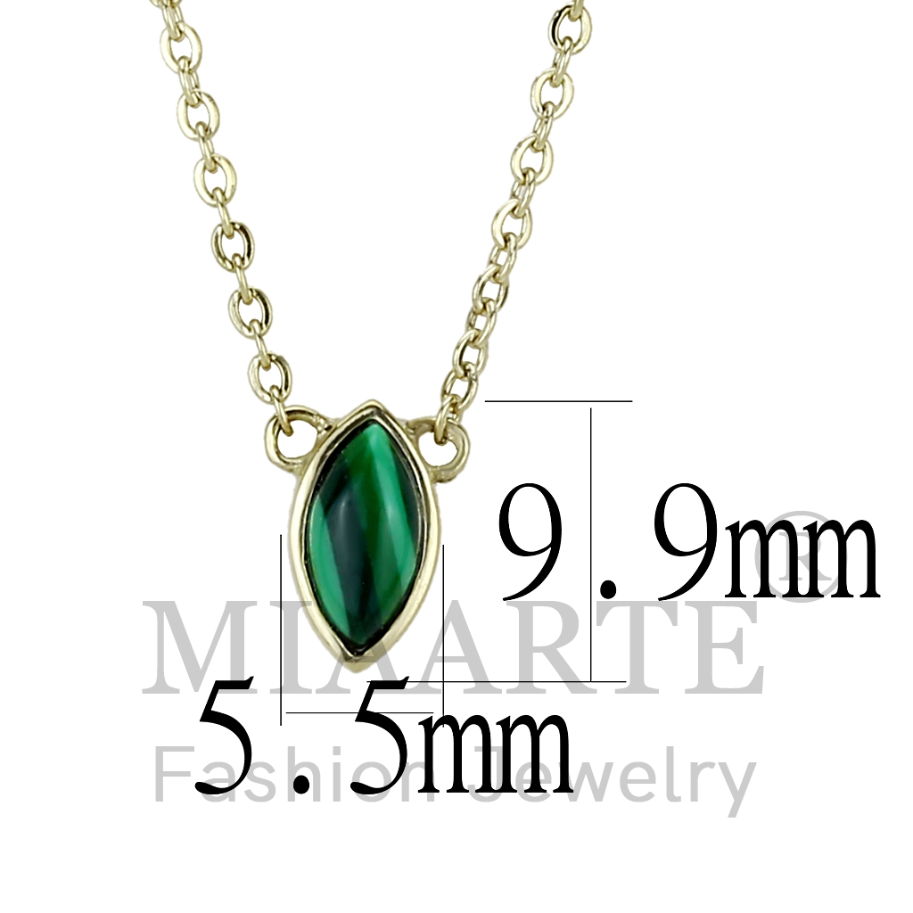 IP Gold(Ion Plating)MALACHITENecklace