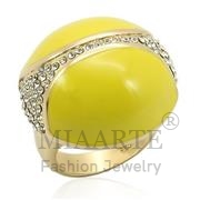 Wholesale Top Grade Crystal, Clear, Gold, Women, Sterling Silver, Ring