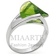Wholesale Synthetic, Peridot, Rhodium, Women, Sterling Silver, Ring