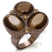 Wholesale Top Grade Crystal, Brown, Chocolate Gold, Women, Brass, Ring