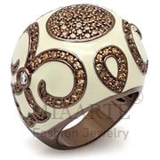Wholesale AAA Grade CZ, Champagne, Chocolate Gold, Women, Brass, Ring