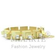 Wholesale Top Grade Crystal, Clear, Mat Gold, Women, Brass, Bracelet