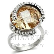 Wholesale AAA Grade CZ, Champagne, Silver Plated, Women, Sterling Silver, Ring