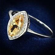 Wholesale AAA Grade CZ, Champagne, Rhodium, Women, Sterling Silver, Ring