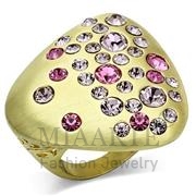 Wholesale Top Grade Crystal, MultiColor, Gold & phll, Women, Brass, Ring