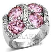 Wholesale AAA Grade CZ, Rose, Rhodium, Women, Sterling Silver, Ring