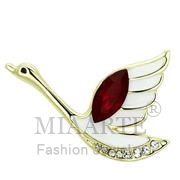 Wholesale Top Grade Crystal, Siam, Flash Gold, Women, White Metal, Brooches