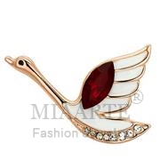 Wholesale Top Grade Crystal, Siam, Flash Rose Gold, Women, White Metal, Brooches