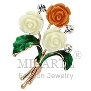 Wholesale Synthetic, MultiColor, Flash Rose Gold, Women, White Metal, Brooches